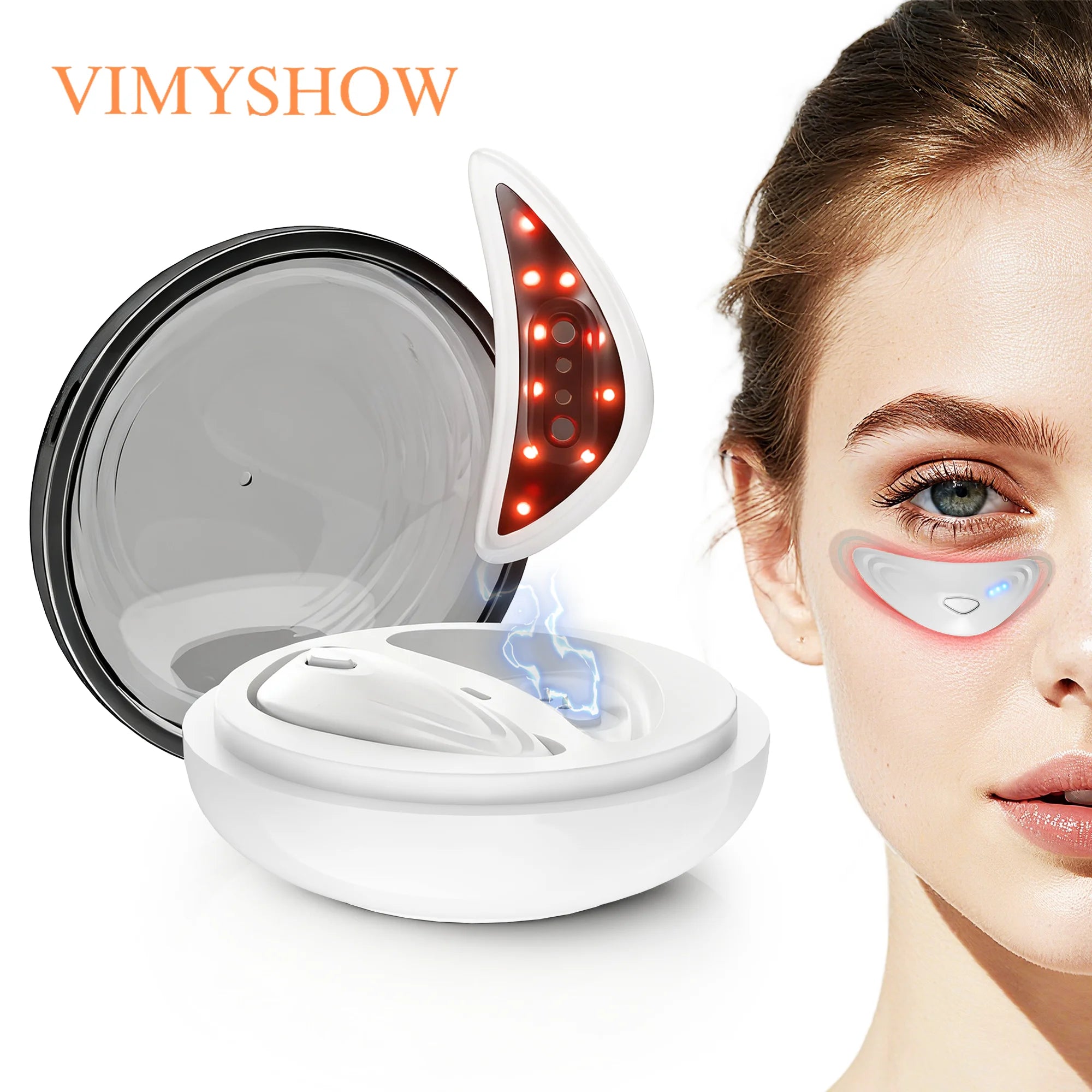 Microcurrent Red Light Under Eye Massager for Dark Circles and Puffiness - 7