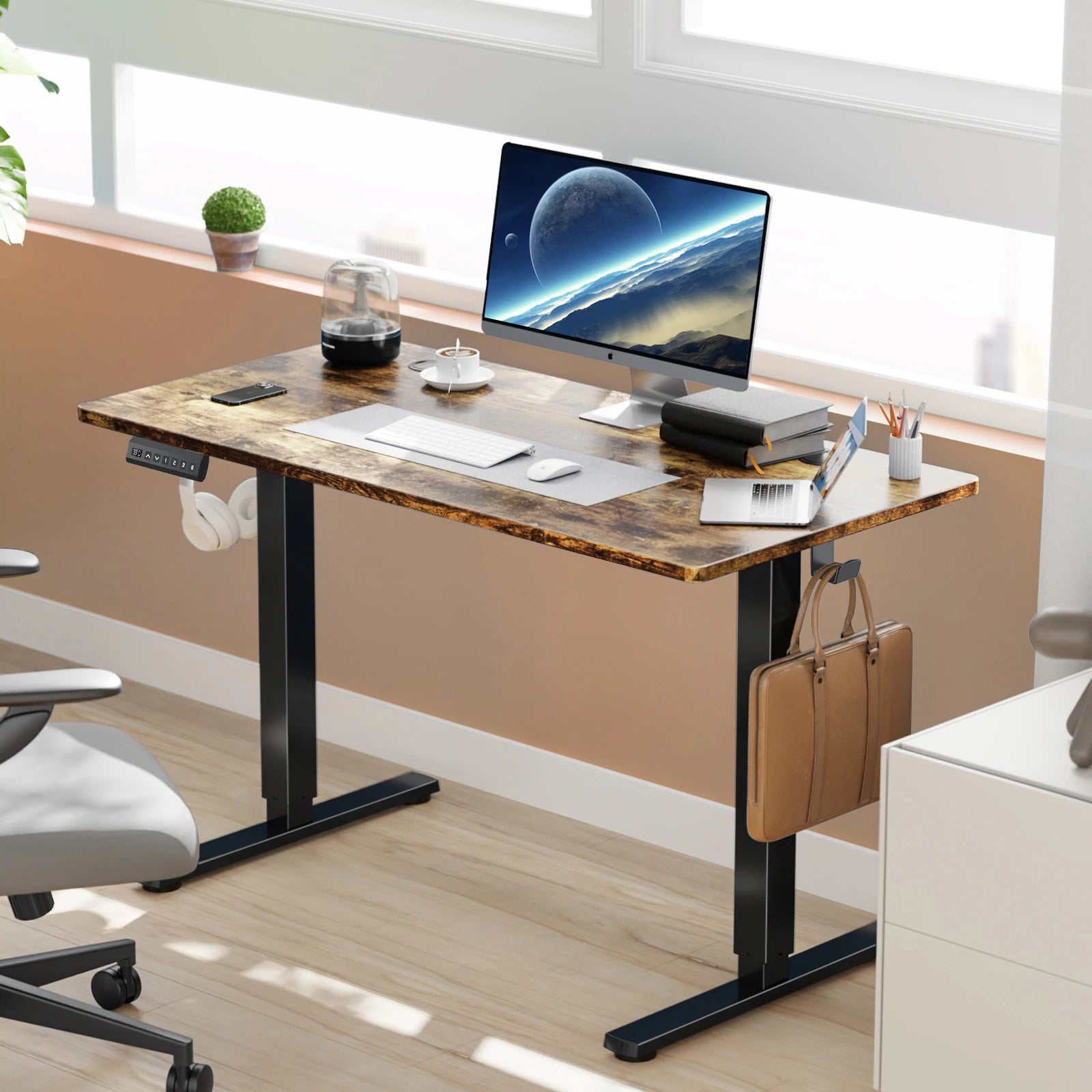63" Electric Standing Desk - Ergonomic Adjustable Sit-Stand Office Table - 18