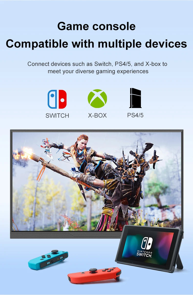 14" Portable Touchscreen Monitor 1200P IPS USB-C External Display - 11