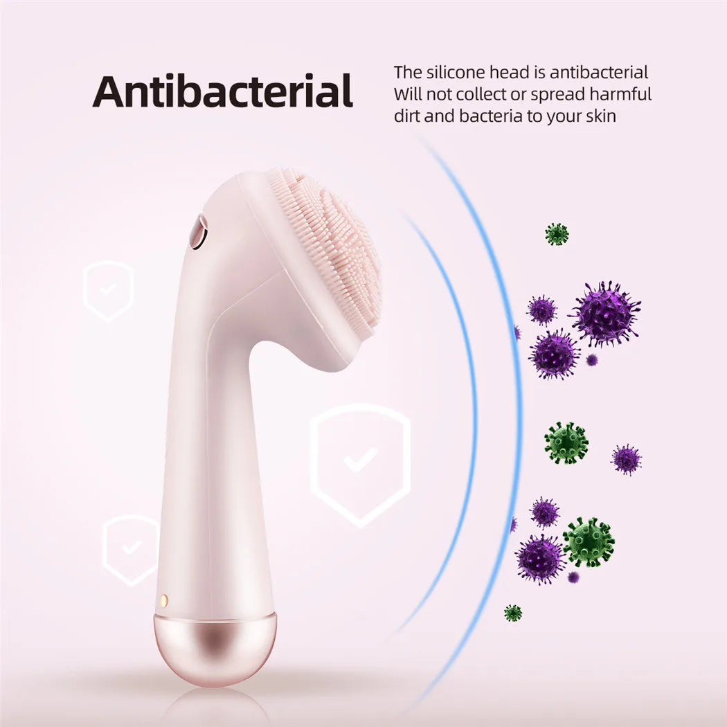 4-in-1 Electric Silicone Facial Cleansing Brush & Massage Roller - 9