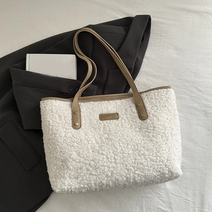 Luxury Lamb Wool Tote Bag