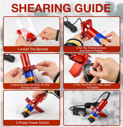 200W Professional Carpet Tufting Shears & Trimmer with Shearing Guide