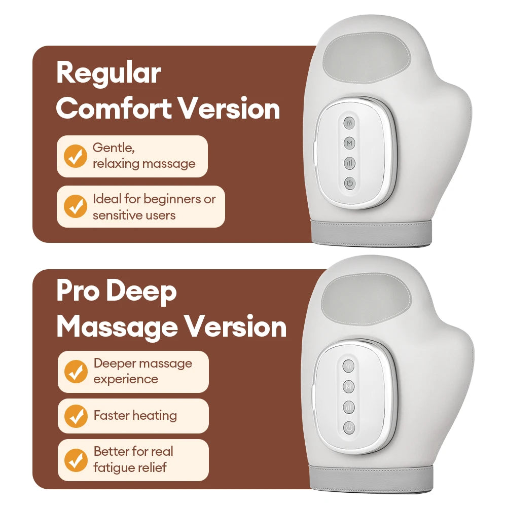 Electric Hand Massager with Heat & Air Compression - Cordless Finger Relief