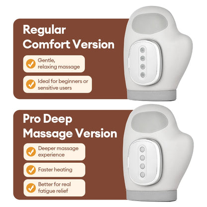 Electric Hand Massager with Heat & Air Compression - Cordless Finger Relief