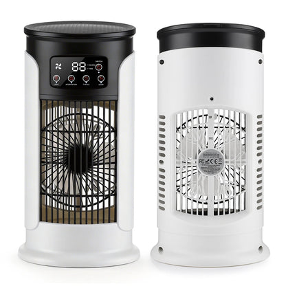 Portable Desktop Air Cooler & Humidifier with 6-Speed Fan and LED Light