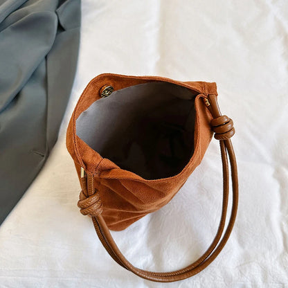 Luxury Retro Suede Shoulder Bag