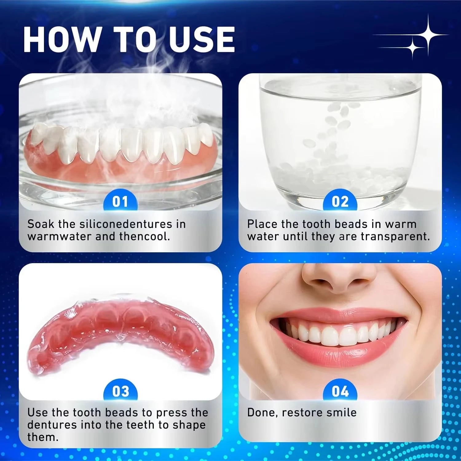 Instant Snap-On Smile Veneers – Custom Fit Reusable Cosmetic Teeth Restoration - 6