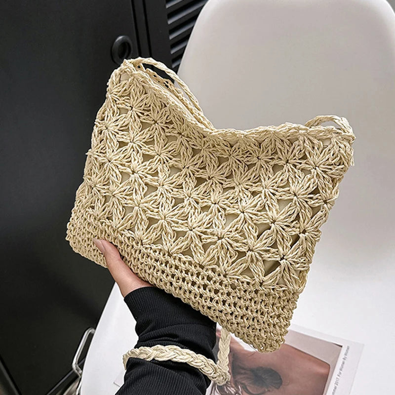 Luxury Woven Straw Crossbody