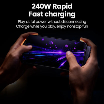 240W USB-C to USB-C Fast Charging Cable with Built-in Desktop Phone Holder