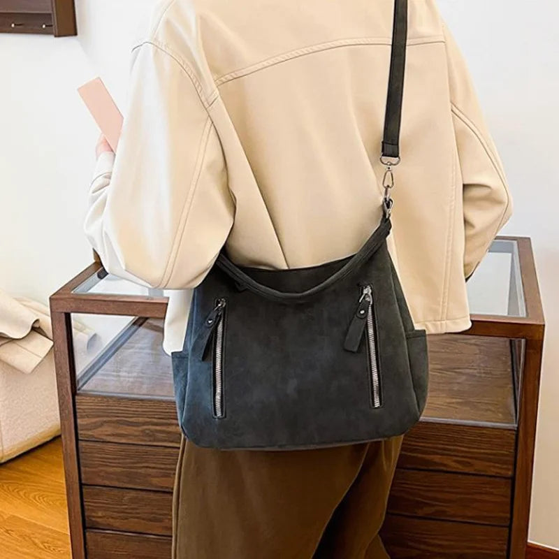 Luxury Retro Matte Shoulder Bag