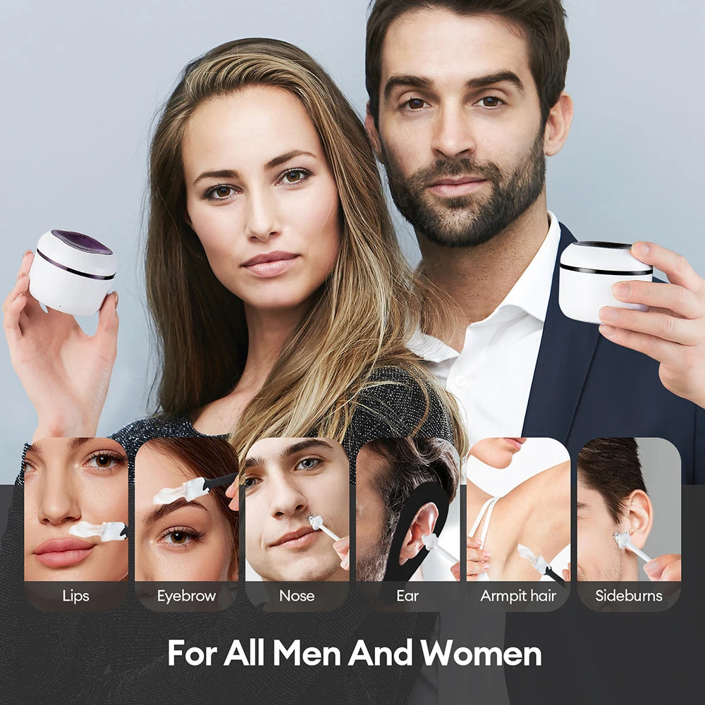 Mini Wax Heater & Nose Ear Hair Removal Kit