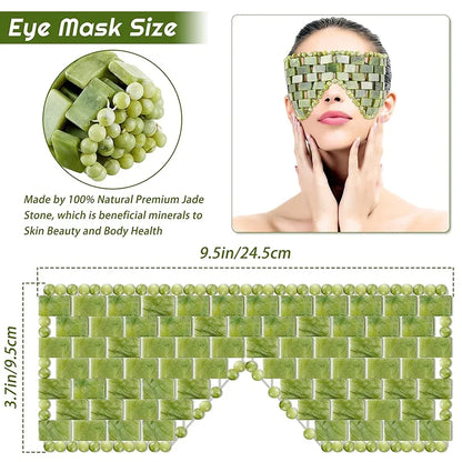 Natural Jade Cooling Eye Mask - Anti-Puffiness & Stress Relief Spa Mask