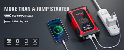 3000A Car Jump Starter with Portable Air Compressor & Emergency Power Bank