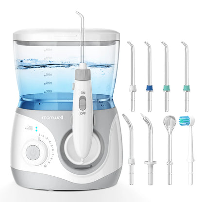 Professional Electric Oral Irrigator Water Flosser with 8 Nozzle Heads