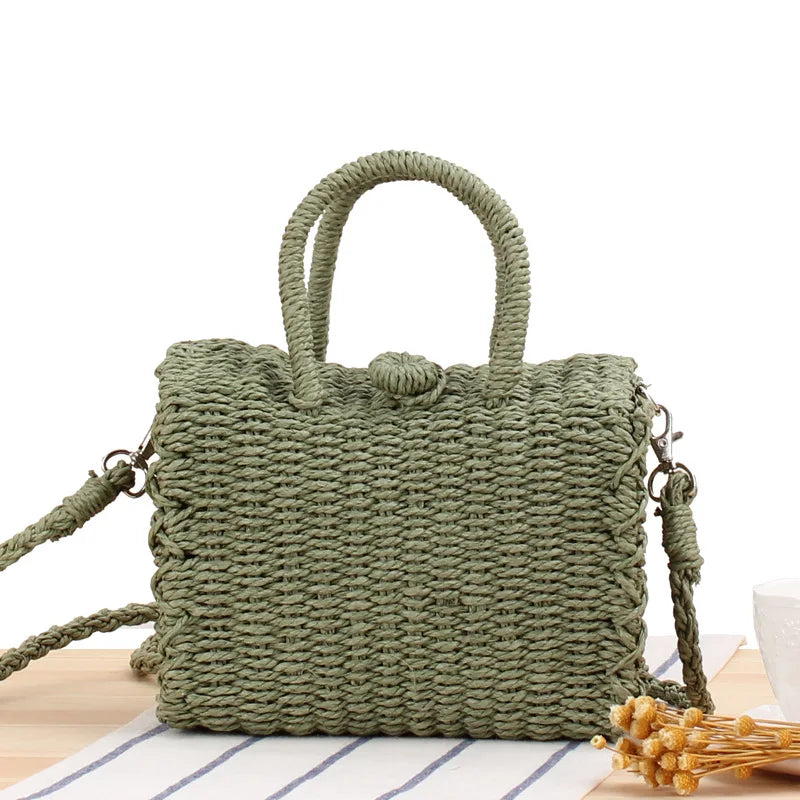 Luxury Woven Straw Beach Tote