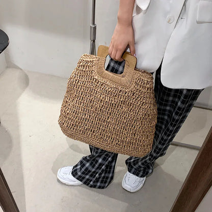 Luxury Woven Straw Beach Tote