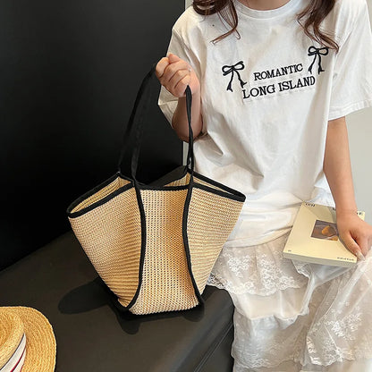Luxury Bohemian Straw Tote