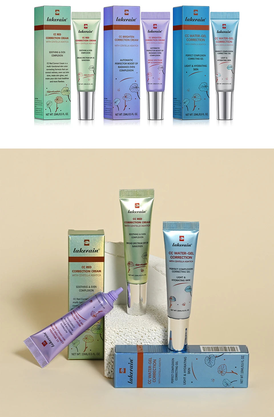 Color Correcting CC Cream - Moisturizing SPF 25 Makeup Base - 27