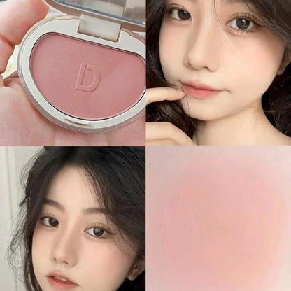 Natural Matte Face Blush & Highlighter Compact - Long-Lasting Glow Palette