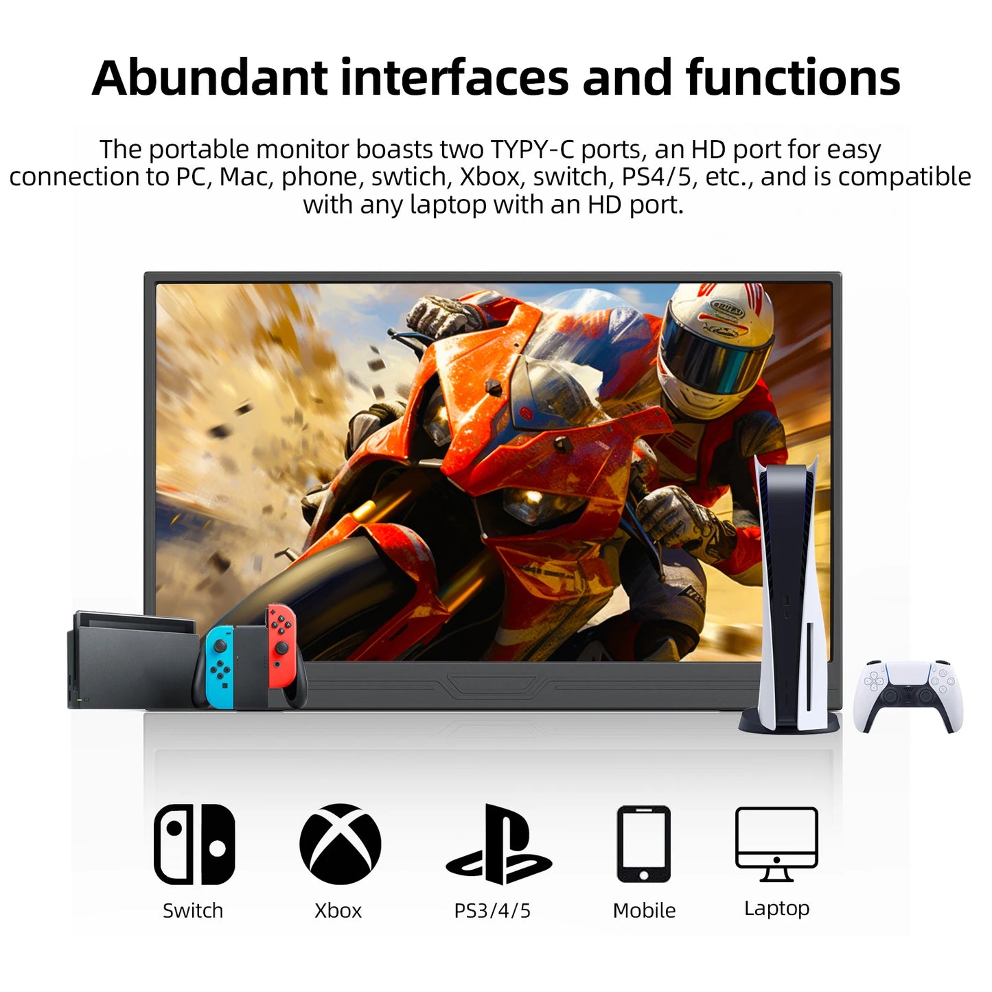 13-Inch 4K Portable Monitor - Ultra HD HDR Travel Display for Gaming & Work