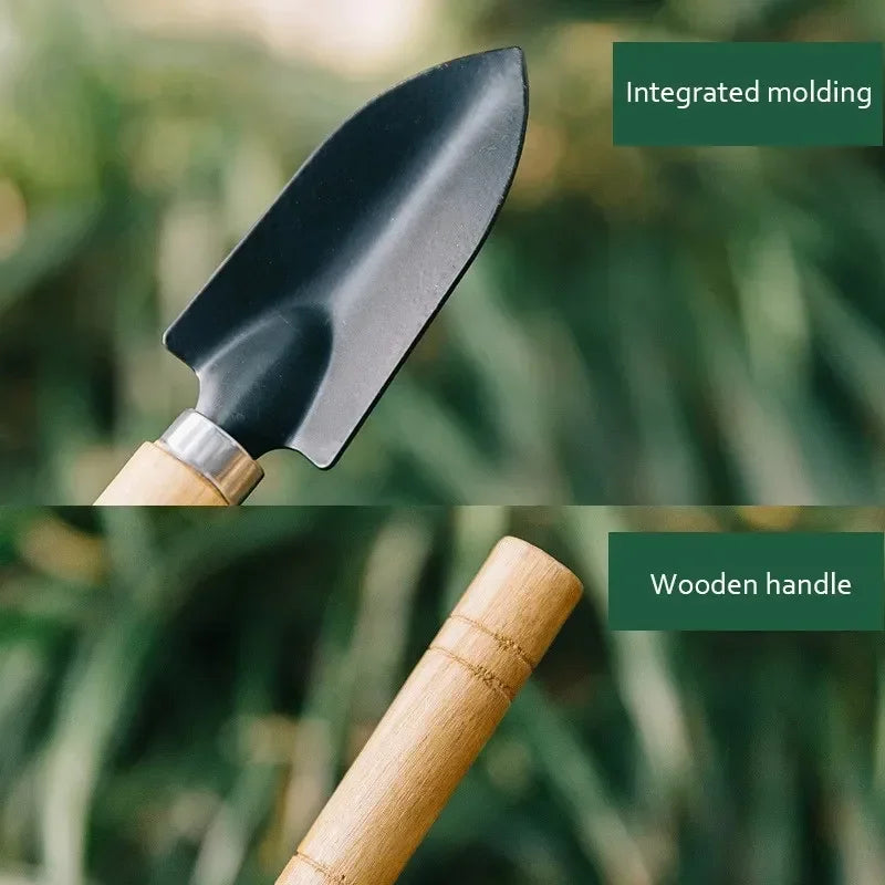3-Piece Mini Garden Tool Set for Indoor Plants - Small Trowel, Shovel & Rake for Succulents - 4