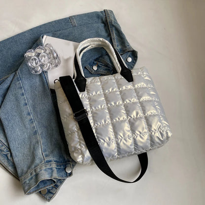 Luxury Quilted Puffy Tote Bag