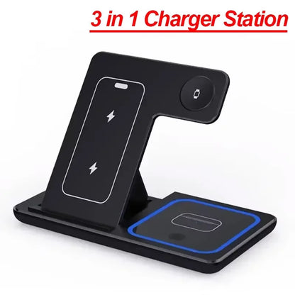 3-in-1 Foldable Wireless Charging Station for iPhone, iWatch & AirPods