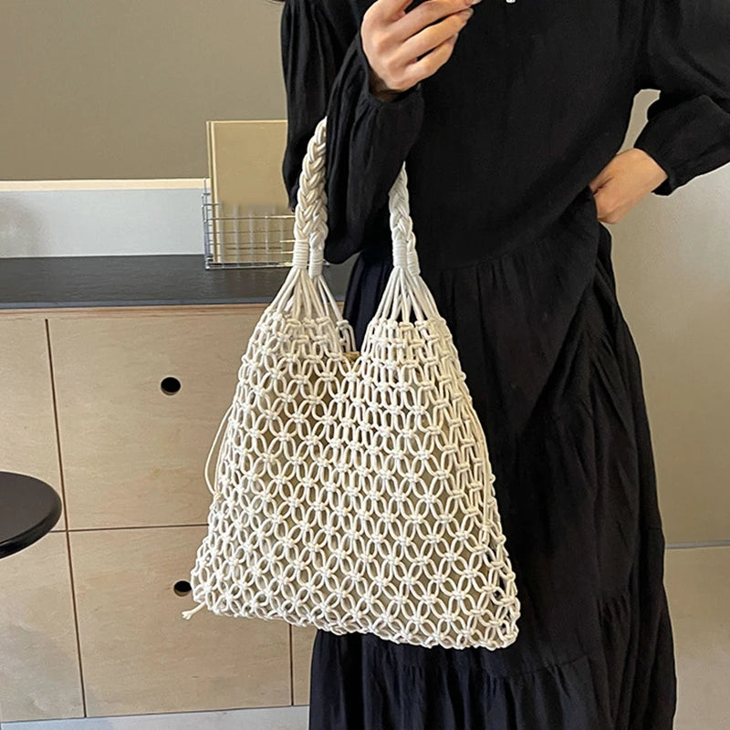 Luxury Boho Knitted Beach Tote