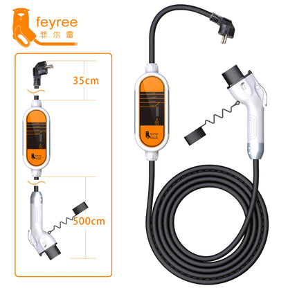 GB/T Portable EV Charger 3.5KW 16A Adjustable Electric Vehicle Charging Cable