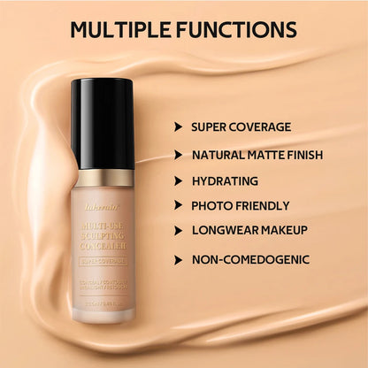 Full Coverage Waterproof Concealer - Matte Liquid Foundation