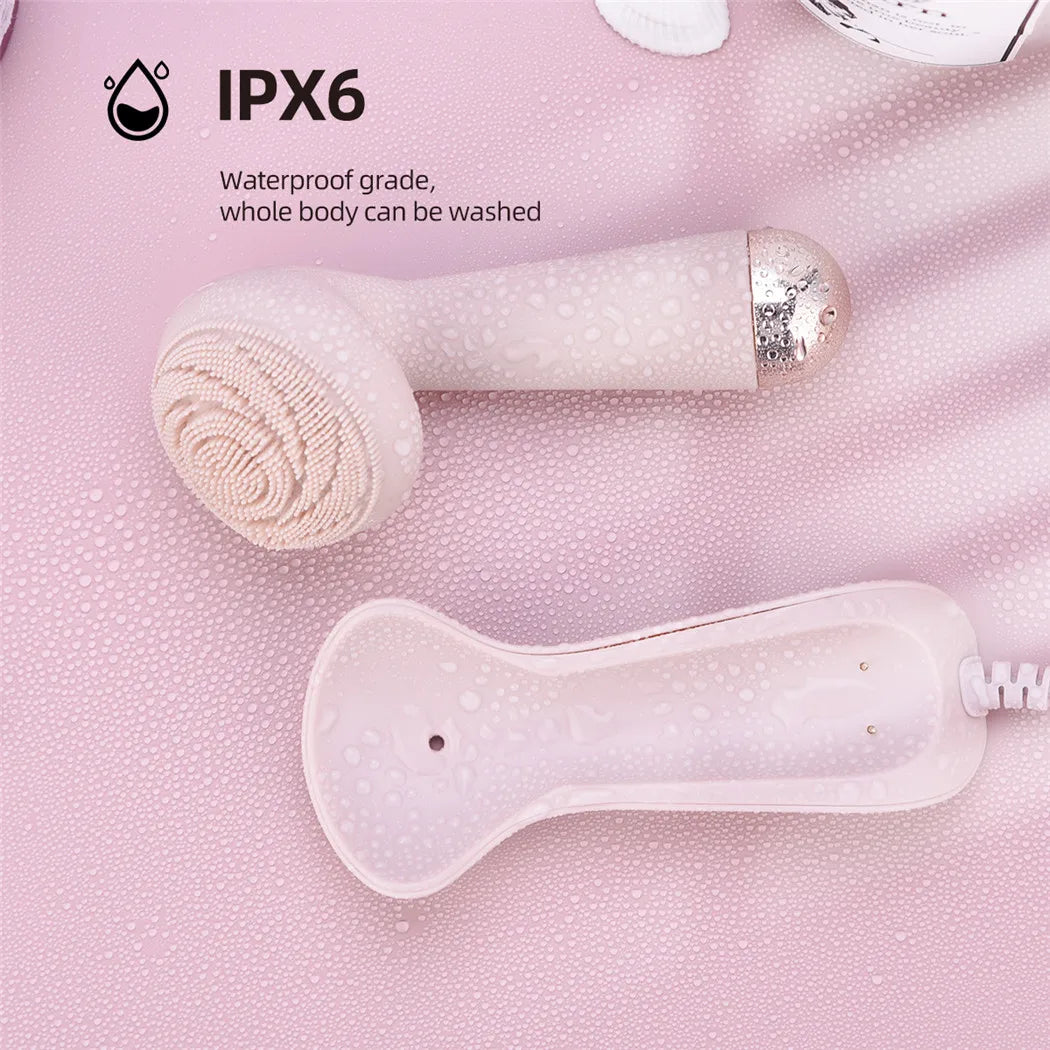 4-in-1 Electric Silicone Facial Cleansing Brush & Massage Roller - 10