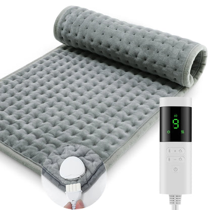 Electric Heating Pad with 9 Temperature Levels & Auto-Off Timer for Pain Relief