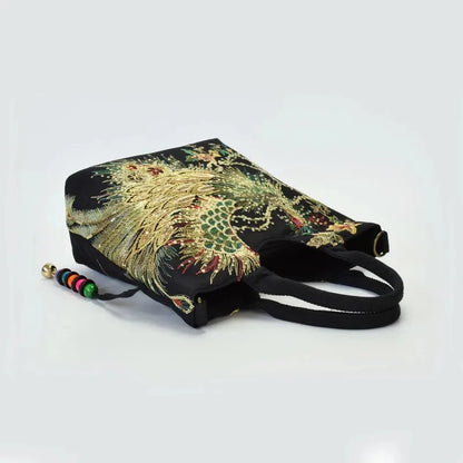 Luxury Boho Peacock Tote