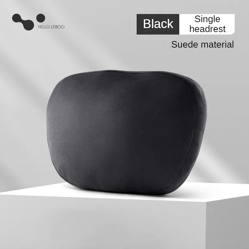 Memory Foam Car Neck Pillow - Suede Headrest Support Cushion - 15