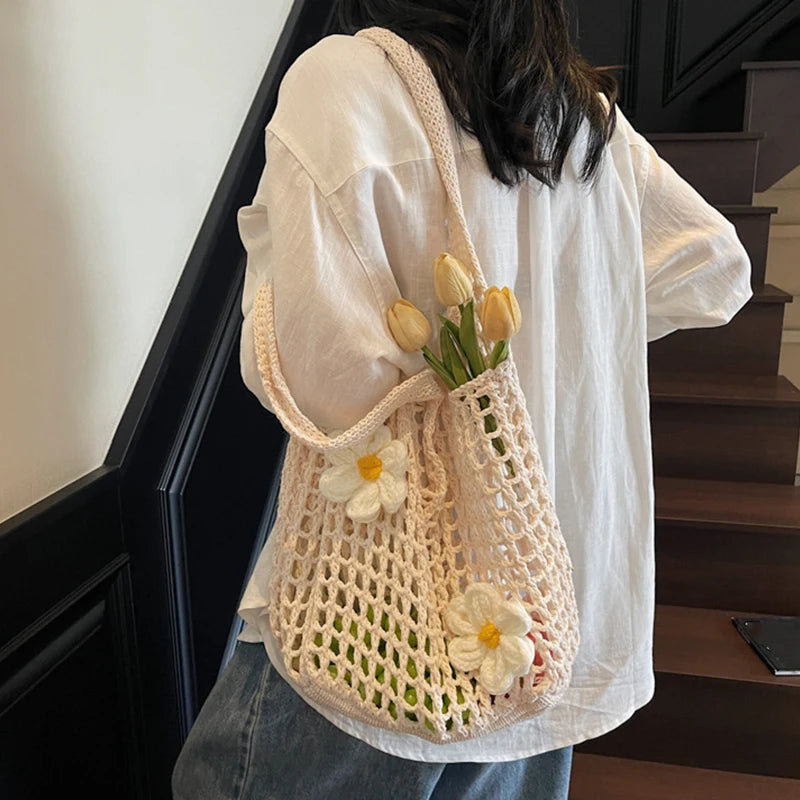 Luxury Chic Knitted Tote Bag