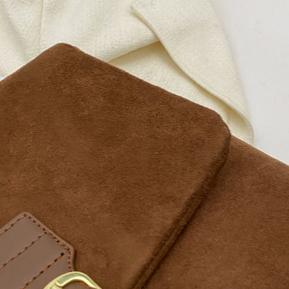 Luxury Vintage Suede Hobo Bag