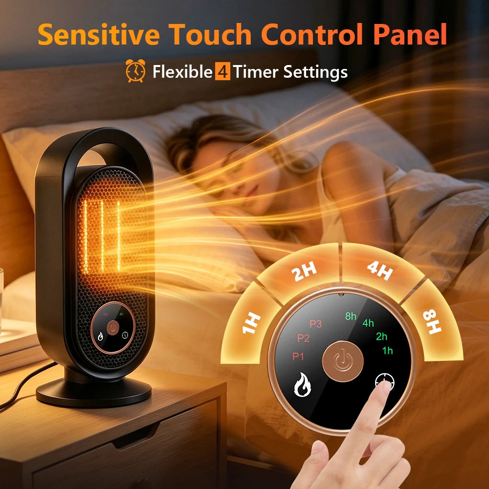 Portable Ceramic Space Heater - Fast Heating Personal Electric Desk Heater - 7