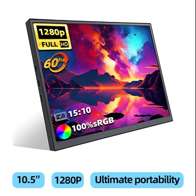 14-Inch 2K Portable Monitor - Ultra HD 60Hz Laptop & Gaming Screen