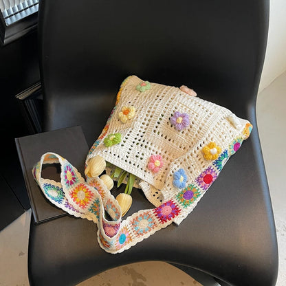 Luxury Boho Crochet Tote Bag