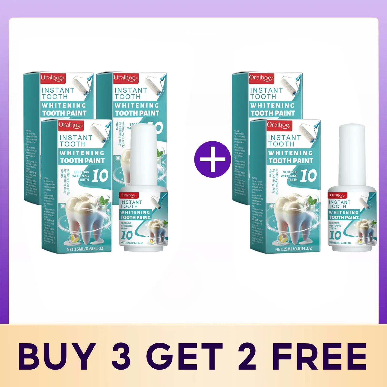 Instant Teeth Whitening Paint Gel for Stain Removal and Bright Smile - 15