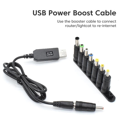 USB to 12V DC Power Boost Cable for WiFi Routers, Modems & Fans