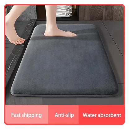 Super Absorbent Non-Slip Bath Mat - Quick-Dry Bathroom Rug