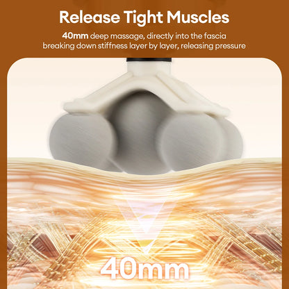 11-in-1 Deep Tissue Massage Gun with 99 Speeds & LED Touch Screen