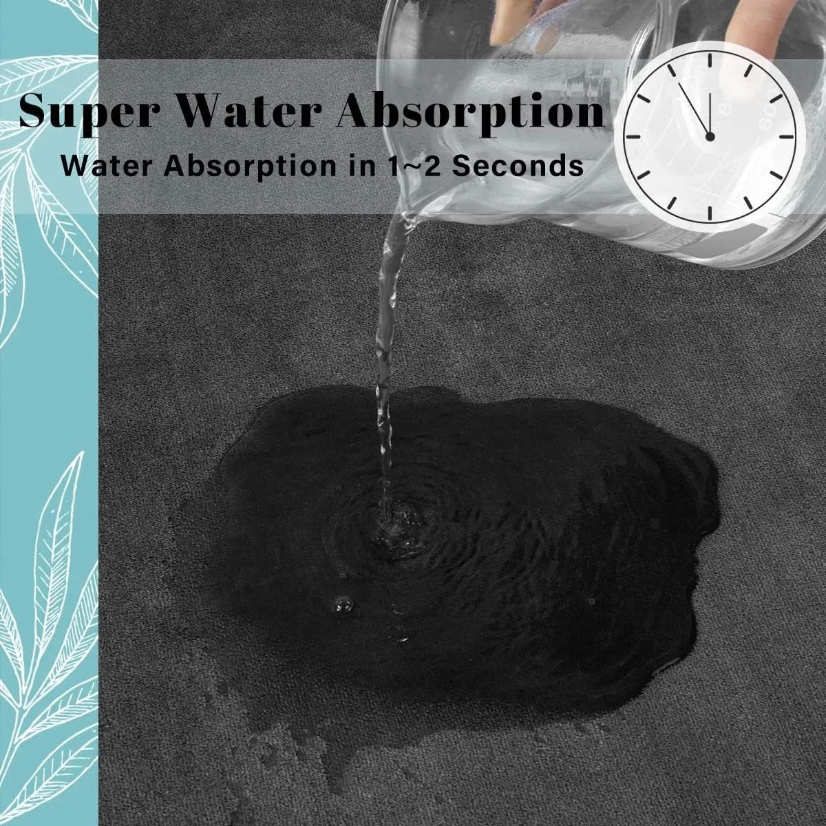 Super Absorbent Non-Slip Bath Mat - Quick-Dry Bathroom Rug - 4