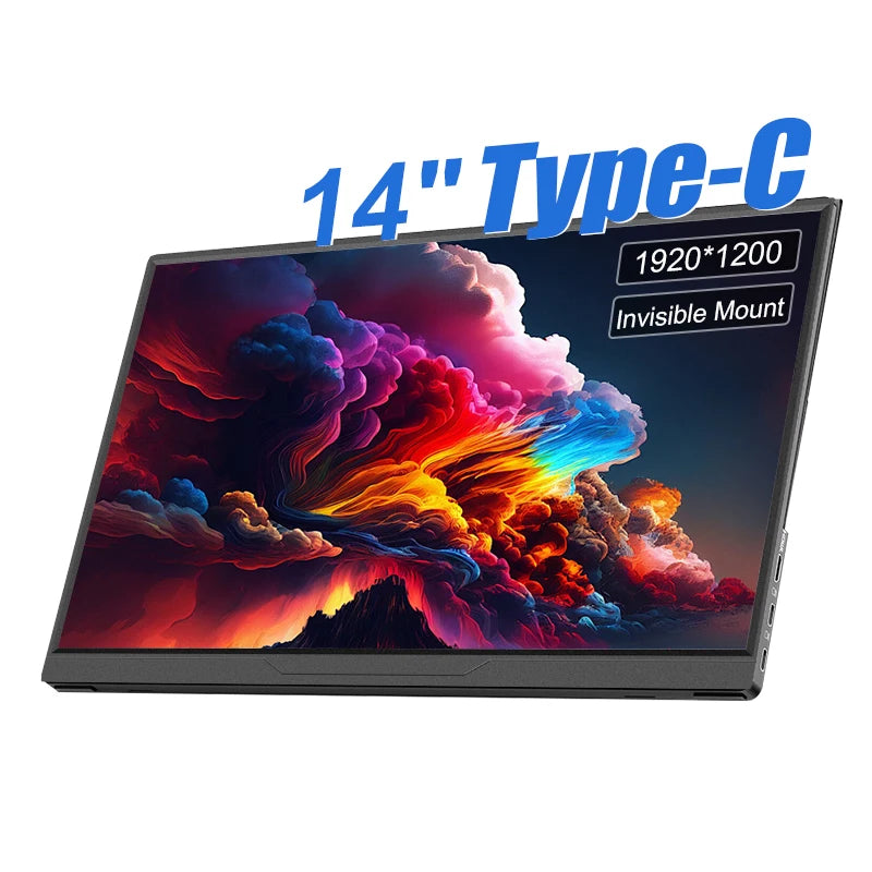 14" Portable Touchscreen Monitor 1200P IPS USB-C External Display