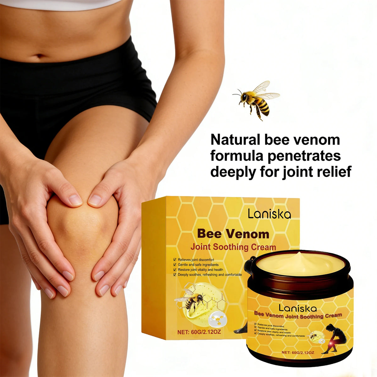 Bee Venom Joint Soothing Cream - Deep Tissue Relief & Muscle Recovery Massage Balm