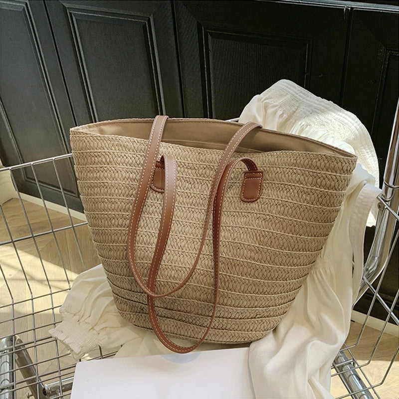 Luxury Bohemian Straw Tote