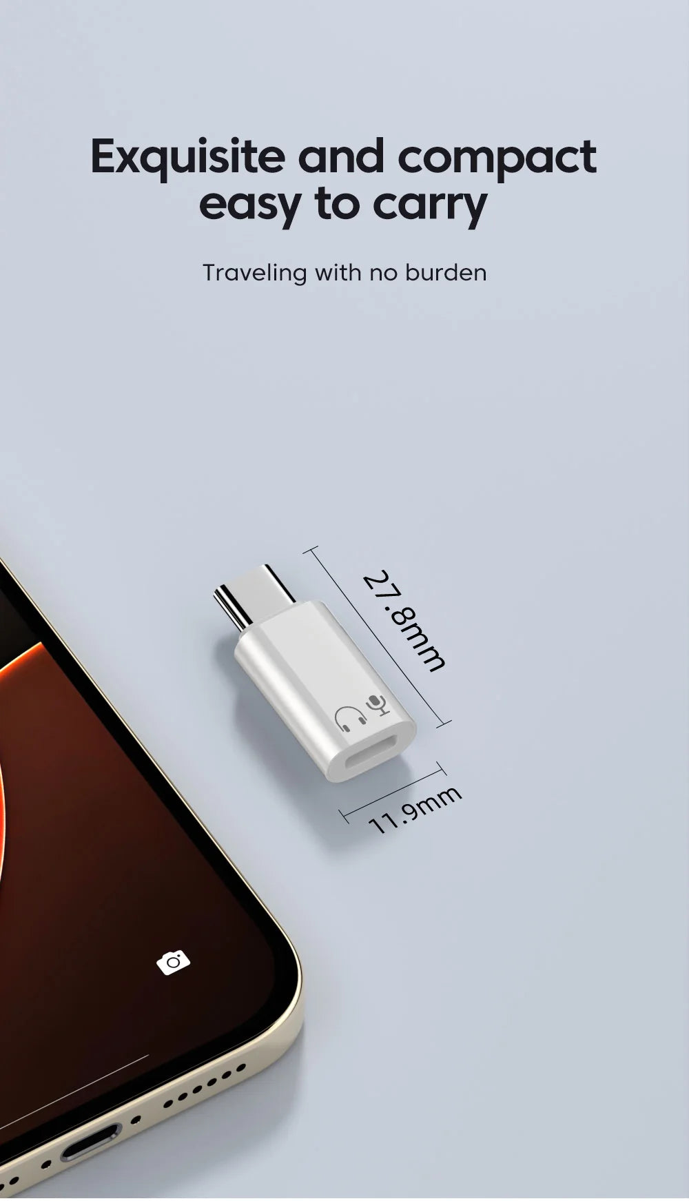 Lightning to USB-C Adapter - High-Speed Audio & Data Converter