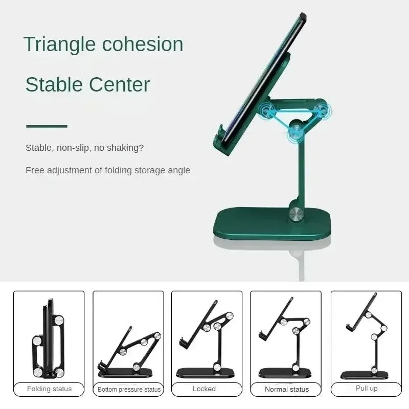 Foldable Desktop Phone & Tablet Stand - Adjustable Universal Holder