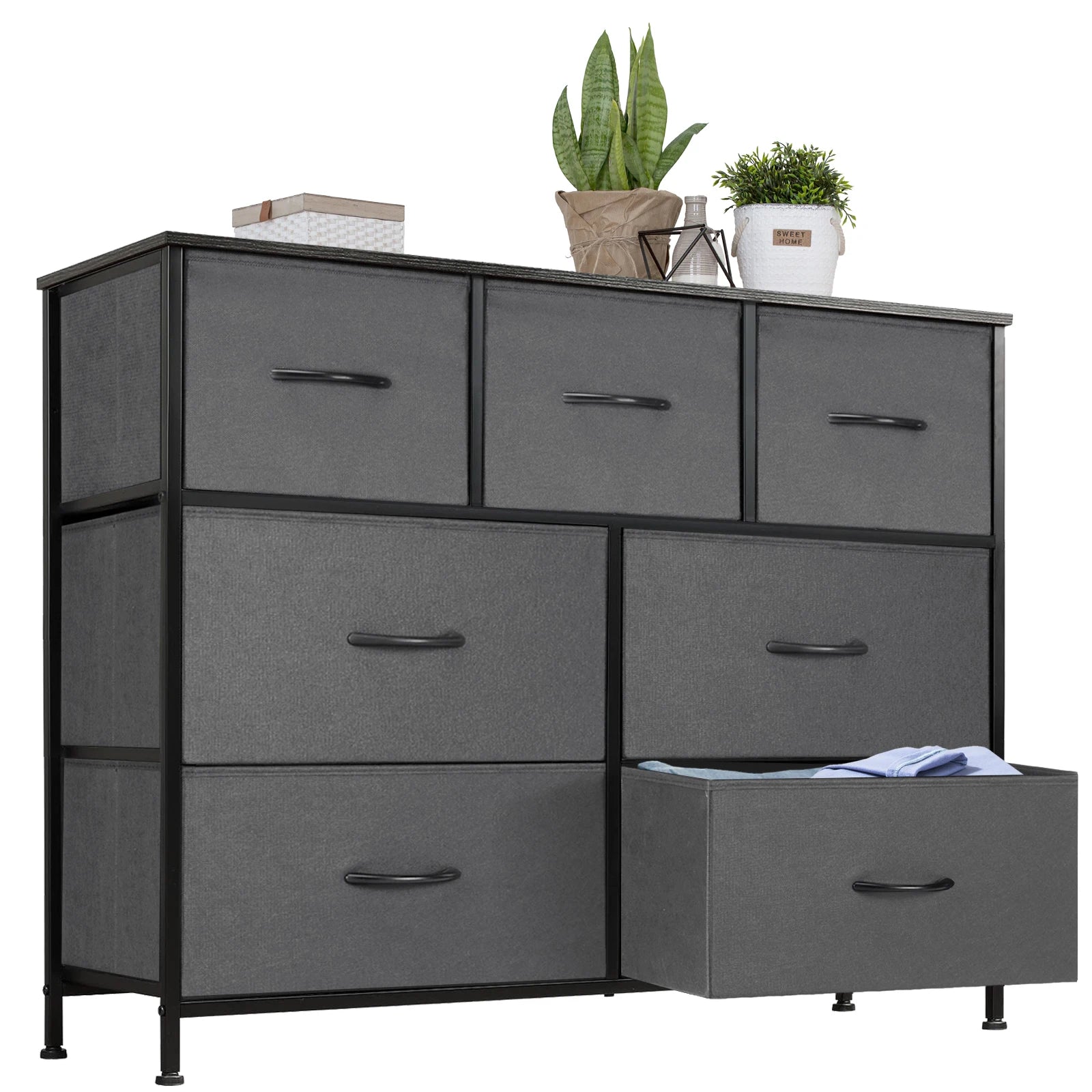 7-Drawer Fabric Dresser Organizer - Sturdy Storage Chest for Bedroom - 21